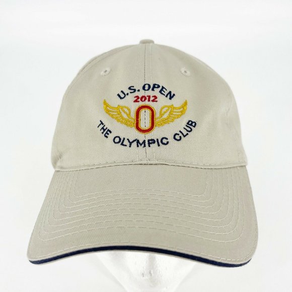 US Open 2012 Golf Olympic Club Hat CAP Adjustable Strapback USGA Light Tan - Picture 2 of 11